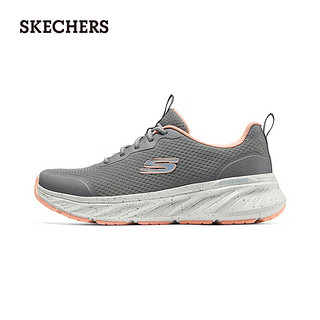 斯凯奇（Skechers）2024夏季男女增高厚底运动鞋时尚150472 灰色/珊瑚色/GYCL 35.5