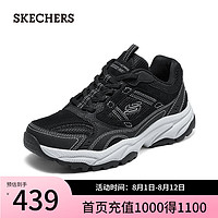 斯凯奇（Skechers）2024女子一脚蹬高透气180241 黑色/灰色/BKGY 40