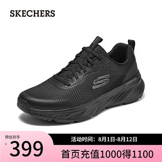 斯凯奇（Skechers）2024夏季男女增高厚底运动鞋时尚232835 全黑色/BBK 42