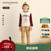Teenie Weenie Kids小熊童装24秋季新款男童印花休闲学院风长袖T恤