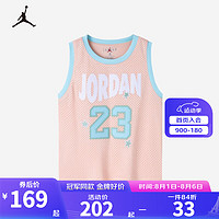 NIKE JORDAN耐克童装女童篮球背心季儿童网眼透气无袖T恤 热带桃色 100(3T)