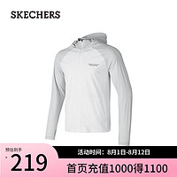 斯凯奇（Skechers）七夕情人节礼物2024新款男女针织连帽外套防晒吸湿P224M129