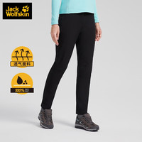 Jack Wolfskin狼爪冲锋裤女春夏户外时尚轻装徒步弹性舒适休闲长裤5518464 5518464-6000/黑色/亚码 40 170/78A
