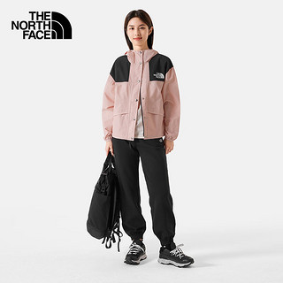 北面（The North Face）皮肤衣女连帽夹克户外防风防泼水休闲外套春季|5JXO LK6/粉色 XL/170