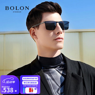 暴龙（BOLON）眼镜太阳镜简约合金偏光墨镜男驾驶镜BL8108 C10-灰色