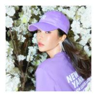 美职棒明星同款刺绣小标弯檐棒球帽 马卡龙色男女帽子