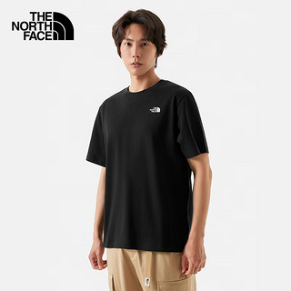 北面（The North Face）半袖T恤男短袖休闲舒适吸湿半袖透气简约耐穿24春夏|88GC JK3/宇宙黑 XXL/185