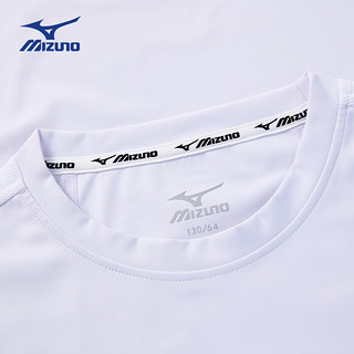 美津浓（MIZUNO）Mizuno儿童短袖T恤2024年夏季女童中大童百搭休闲上衣t 浅蓝色 120cm(120cm) (身高115