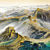 金卡罗1000片木拼图好寓意中式山水画八骏图成人解闷客厅背景挂墙装饰画 1000片万里长城