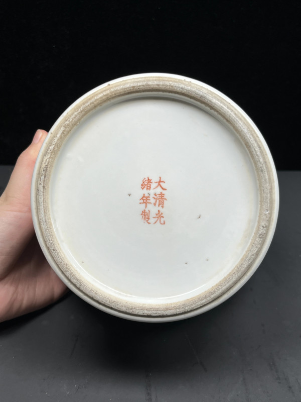 捡大漏,大开门!无脑入手的极品民窑!清代光绪时期粉彩团龙纹将军罐