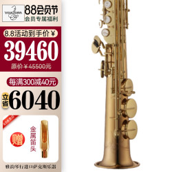 柳泽 日本柳泽 SWO20分体直管高音萨克斯乐器 金漆红铜款 柳泽SWO20