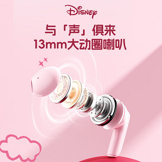 迪士尼（DISNEY）【】蓝牙耳机真无线半入耳式运动跑步迷你音乐降噪适用于华为苹果小米手机QS-T20草莓熊