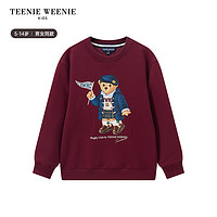 TEENIEWEENIEKIDS TeenieWeenie Kids小熊童装24冬新款男女童休闲印花套头加绒卫衣