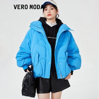 VEROMODA羽绒服女秋冬宽松立领短款面包服通勤百搭|322423037 F42闪耀蓝色 165/84A/M