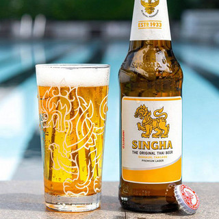 SINGHA 胜狮 24瓶泰国胜狮啤酒330ml整箱装泰国进口啤酒经典拉格黄啤9月日期