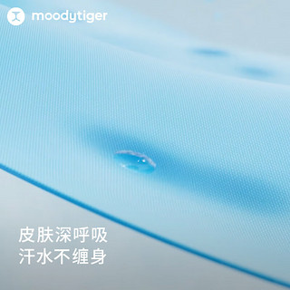 moodytiger男童裤子透气弹力24年秋季儿童长裤童装防蚊裤舒适百搭针织裤 坚果棕 180cm