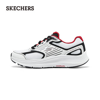 斯凯奇（Skechers）2024夏男女同款透气休闲运动鞋减震220866 白色/黑色/WBK 44