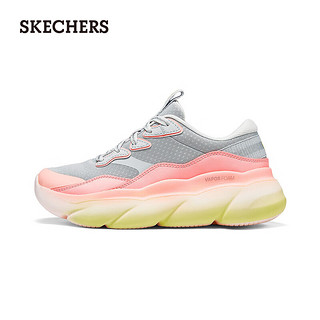 斯凯奇（Skechers）女士运动风绑带运动鞋150085 浅灰色/多彩色/LGMT 39