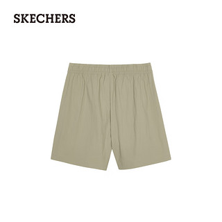 斯凯奇（Skechers）夏季女A型速干针织短裤宽松百搭L224W059 岩米色/00V8 2XL