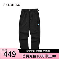 斯凯奇（Skechers）2024年夏季男装宽松舒适休闲长裤 碳黑/0018 3XL