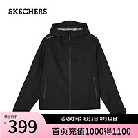 斯凯奇（Skechers）2024年夏季女休闲外套L124W080 碳黑/0018 M