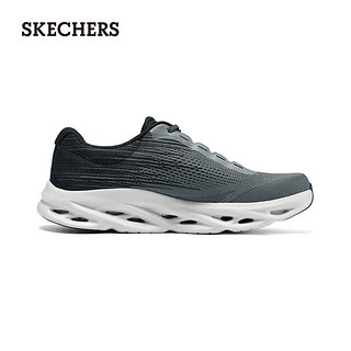 斯凯奇（Skechers）2024年夏季男轻质缓震跑步鞋运动鞋220908 黑色/灰色/BKGY 44.5