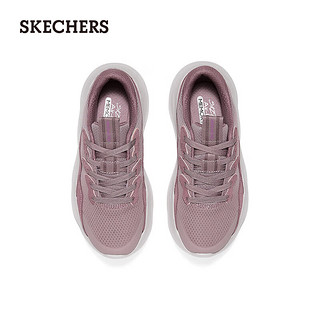 斯凯奇（Skechers）2024春夏跑步鞋女轻量透气针织150082 茱萸粉/MVE 36