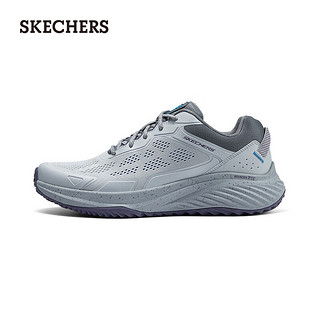 斯凯奇（Skechers）2024年夏季男鞋复古百搭跑步鞋透气232780 灰色/多彩色/GYMT 46