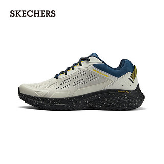 斯凯奇（Skechers）2024年夏季男鞋复古百搭跑步鞋透气232780 自然色/多彩色/NTMT 41.5