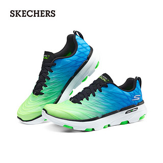 斯凯奇（Skechers）2024年夏季男鞋跑步鞋缓震运动鞋220643 绿色/蓝色/GRBL 39.5