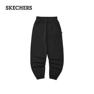 斯凯奇（Skechers）春夏女舒适宽松长裤休闲运动裤L224W068 碳黑/0018 L