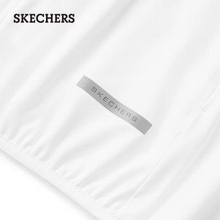 斯凯奇（Skechers）春夏女子凉感防晒衣轻薄连帽外套P224W059 亮白色/0019 L