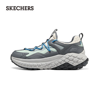 斯凯奇（Skechers）2024运动鞋男子轻质吸震透气复古232745 木炭色/灰色/CCGY 42.5