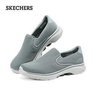 斯凯奇（Skechers）2024男士舒适健步鞋复古时尚透气216646 灰色/GRY 45