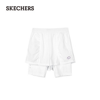 斯凯奇（Skechers）2024年女童短裤轻薄舒适时尚简约P224G079 亮白色/0019 XXXL