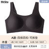 MsShe大码内衣胖mm大胸显小无痕无钢圈运动果冻条防下垂文胸 黑色 L（120-140斤/85BCDE）
