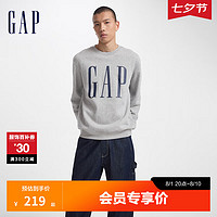 Gap 盖璞 男士字母印花大logo圆领抓绒卫衣 609136