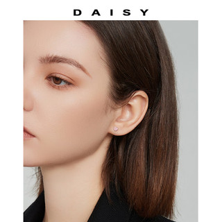 DAISY DREAM999足银粉钻爱心耳钉女高级感精致小巧耳环睡觉免摘时尚轻奢耳饰 999足银爱心耳钉【品牌礼盒】