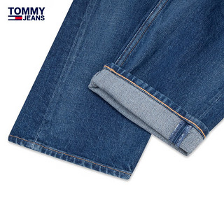 TOMMY JEANS24早秋男装复古猫须磨白低腰宽松锥形牛仔裤DM0DM19293 牛仔蓝1A5 31