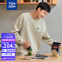 唐狮 TONLION卫衣男2024早秋新款男左胸小细节字母印花圆领卫衣 苍色