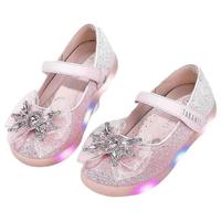 TARANIS 泰兰尼斯 闪灯鞋系列 女童水晶皮鞋 M03X4C4967 粉色 28码