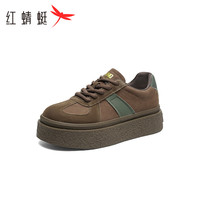红蜻蜓 RED DRAGONFLY板鞋2024秋季时尚厚底休闲鞋复古德训鞋 WLB34009