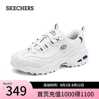 斯凯奇（Skechers）夏季小白鞋女鞋老爹鞋运动鞋11931 白色/蓝色/WBL 37