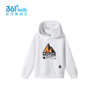 361°361度童装男童连帽卫衣2024年秋季中大童卫衣 本白 170