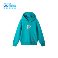361°361度童装男童连帽卫衣2024年秋季中大童卫衣 波奇蓝 140
