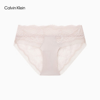 Calvin Klein内衣【黑标系列】24秋季女ck性感蕾丝半包臀防夹臀内裤女QF7912AD MTR-烟粉 S