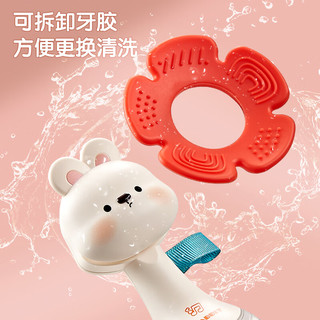 纽奇 婴幼儿童摇铃咬胶转转乐玩具可啃咬哄娃0-1岁蒙氏早教礼盒 太阳花牙胶沙锤-萌鸭款含2片牙胶