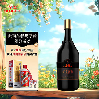 MOUTAI 茅台 遇见·丹红（半干型）550ml单瓶装生态悠蜜蓝莓酒 蓝莓精酿