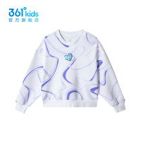 361°361度童装女童套头卫衣2024年秋季中大童卫衣 本白 140