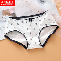 红豆居家女士棉氨三角内裤轻薄透气带印花女士内裤单条装 花型4 170/76A